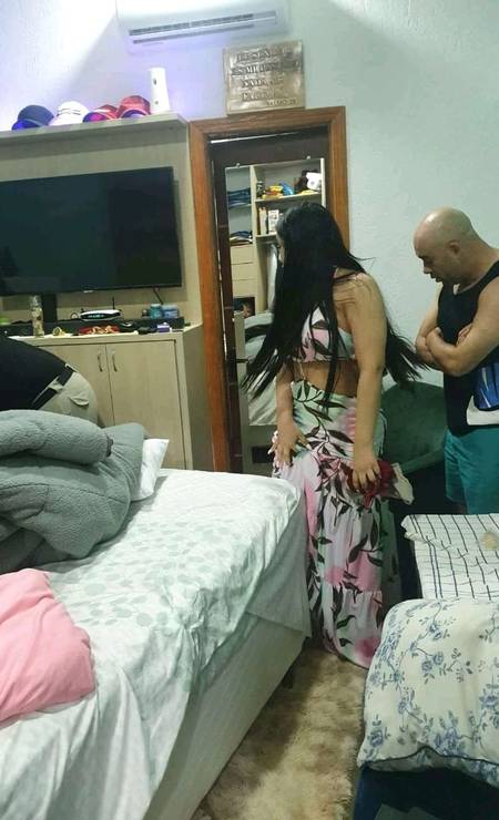 Faustino Román Aguayo Cabañas é flagrado com sua namorada em penitenciária em Pedro Juan Caballero Foto: Reprodução