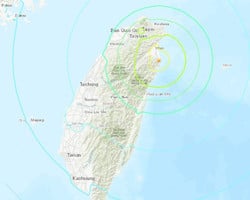 Terremoto de magnitude 6,5 atinge a costa de Taiwan