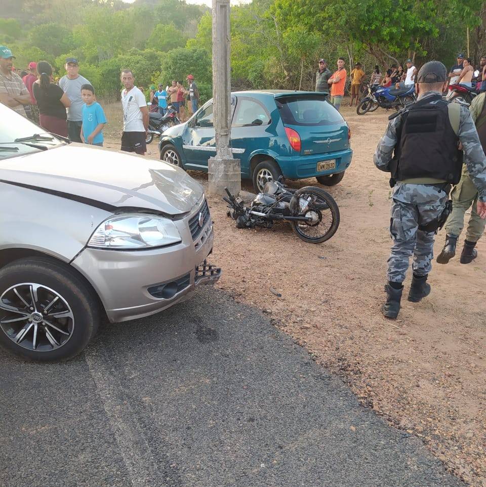 Adolescente de 16 anos morre após colisão entre veículo e moto em Oeiras (Foto: Divulgação/ PM)