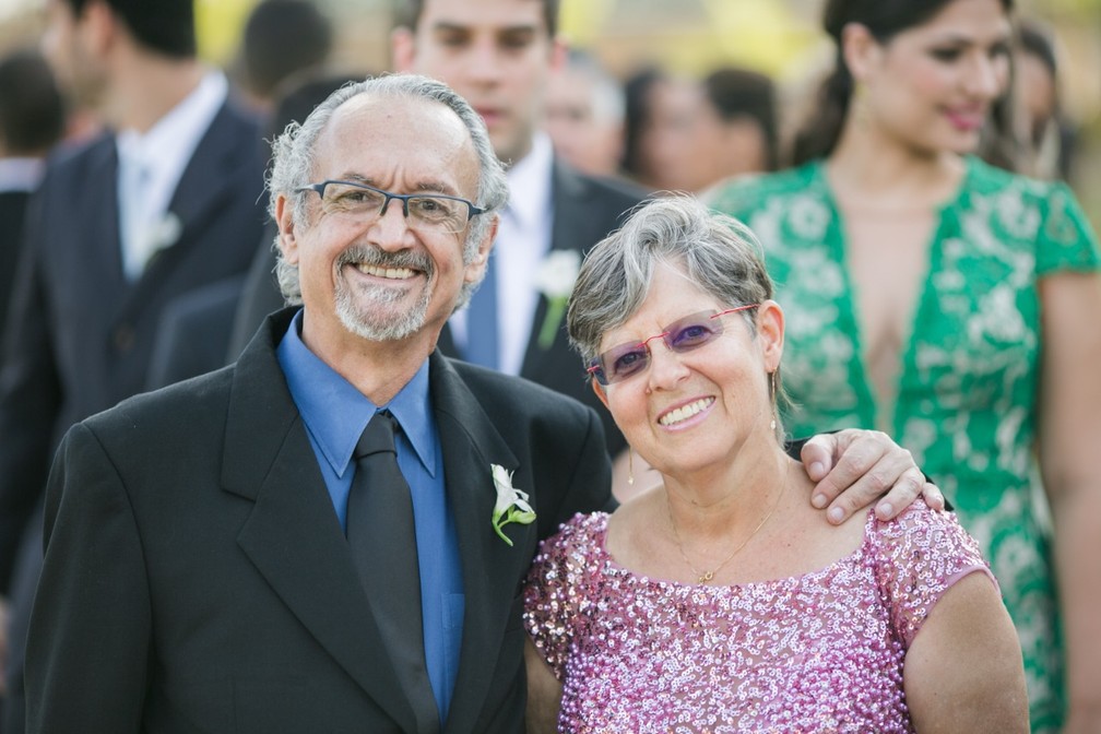 Nani e sua mulher Inez no casamento do filho Juliano, em 2015  (Foto: Arquivo pessoal)