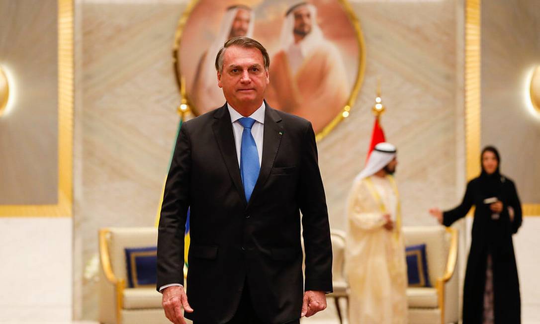 O presidente Jair Bolsonaro em viagem a Dubai Foto: Alan Santos 