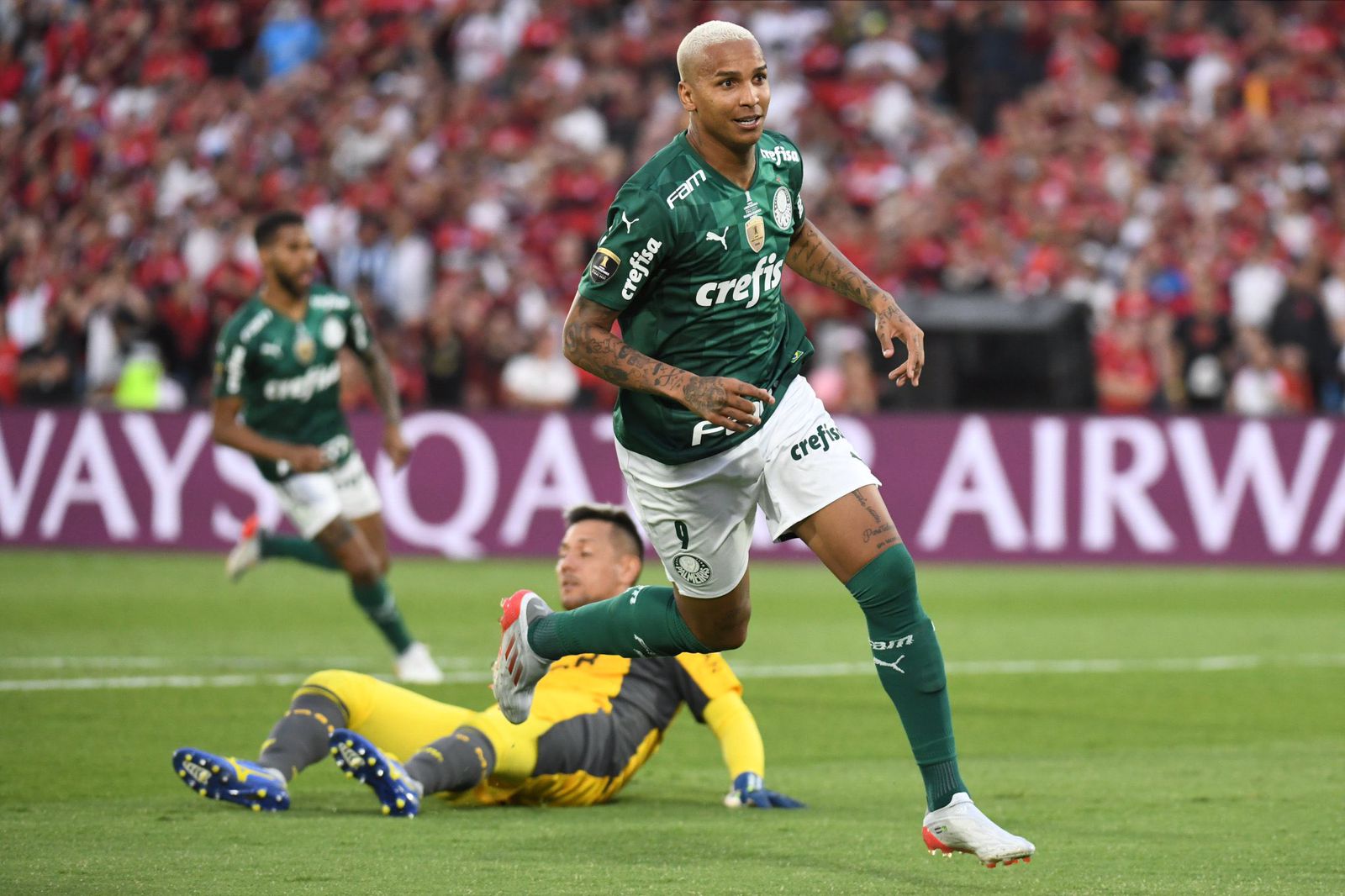 O gol do título do Palmeiras foi marcado por Deyverson Foto: Cesar Greco