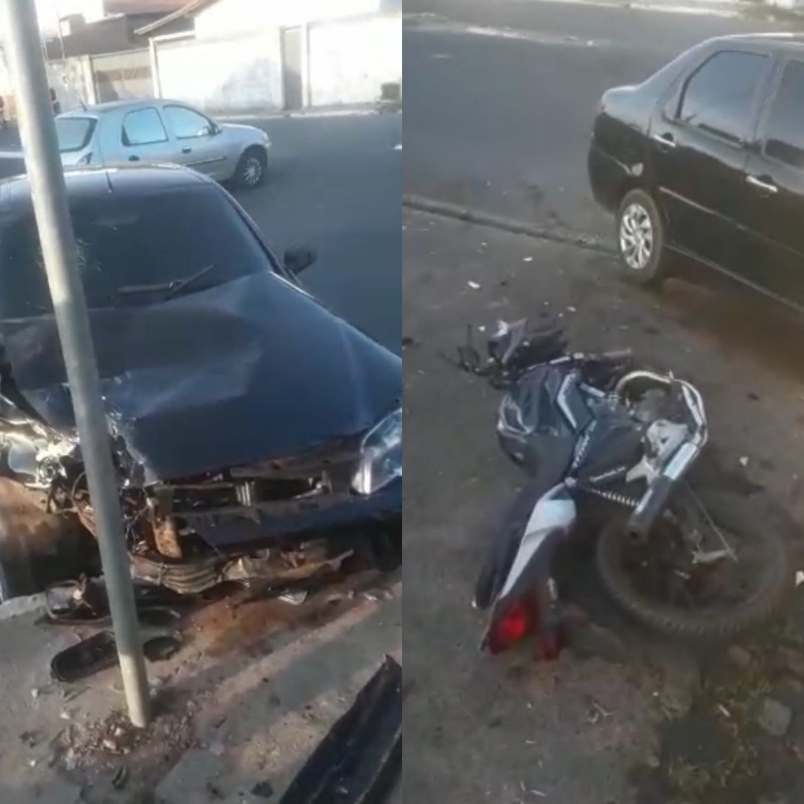 Colisão entre moto e carro deixa jovem morto e homem gravemente ferido - Foto: Reprodução/Redes Sociais