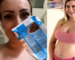 Grávida de 6 meses, Andressa Urach revela desejo por leite condensado 