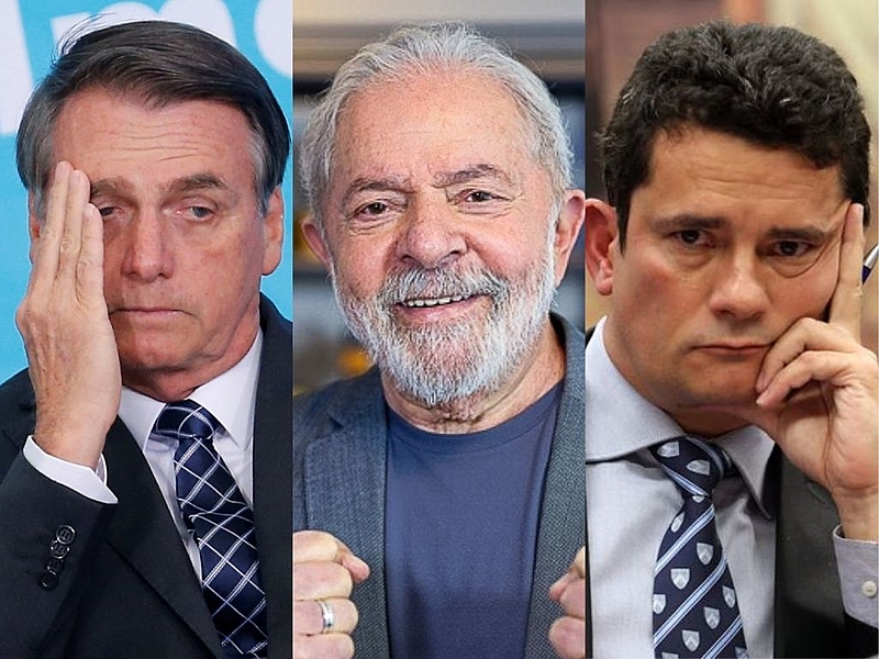Pesquisa Ipespe: Lula tem 44%, Jair Bolsonaro 24% e Sergio Moro 9% Fotos: Agência Brasil 