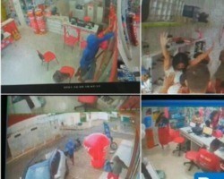 Dupla faz arrastão e rende clientes em loja de celulares no Piauí; vídeo