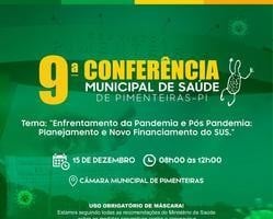 Prefeitura realizará 9ª Conferência Municipal de Saúde de Pimenteiras-PI