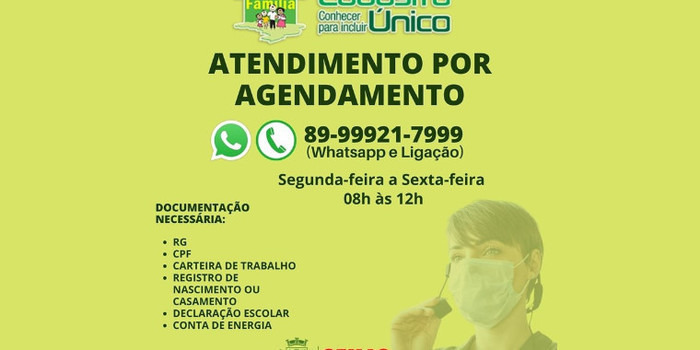 Assistência Social de Valença divulga telefone para agendar atendimento