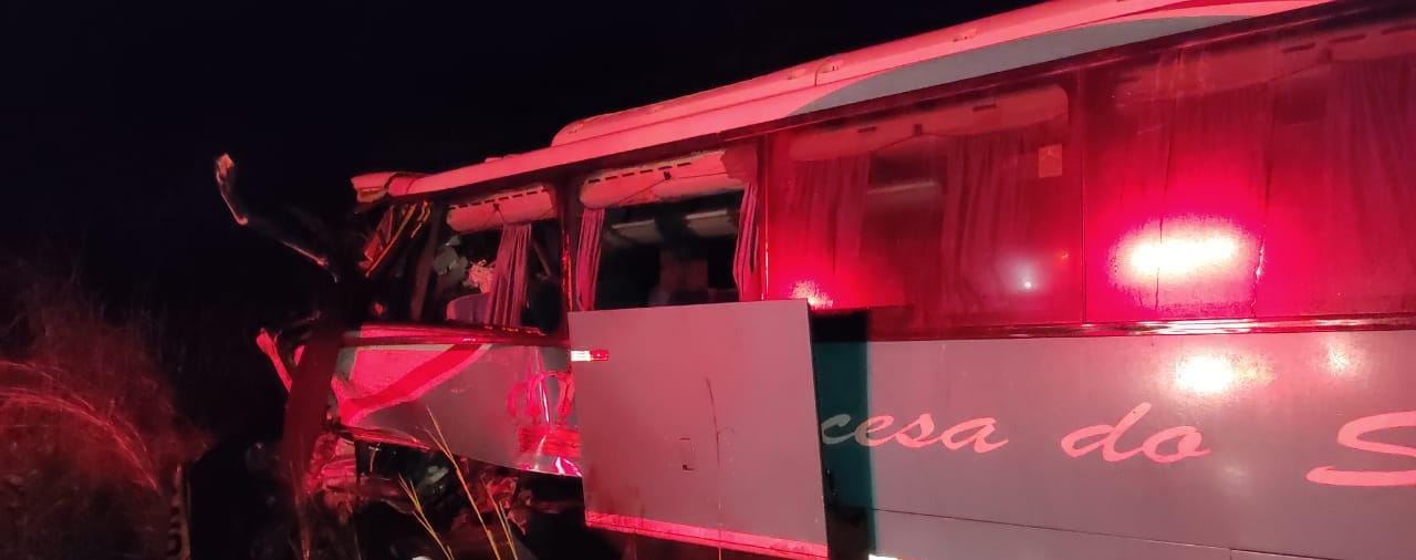 Ônibus da Princesa do Sul colidiu com carreta no Piauí 