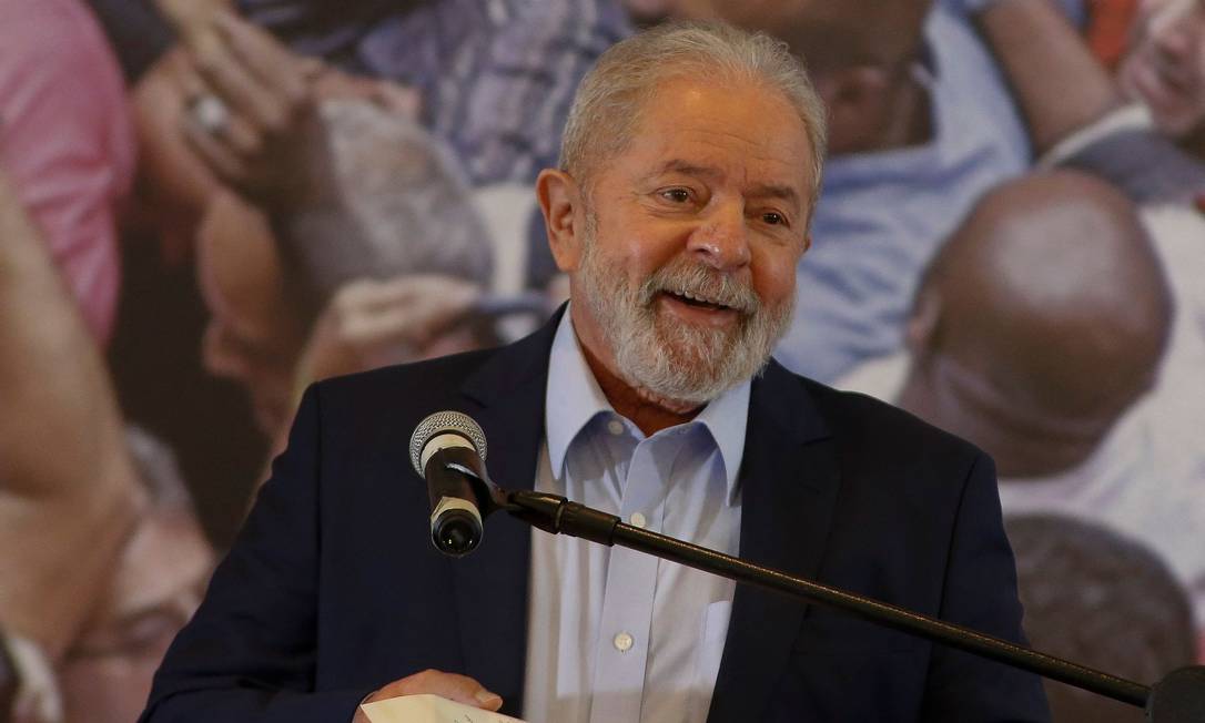 Lula em  discurso no Sindicato dos Metalúrgicos do ABC - Foto: AFP