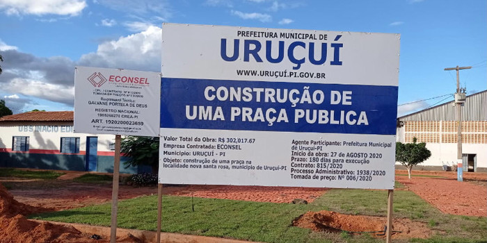 Praça da Nova Santa Rosa será entregue em maio