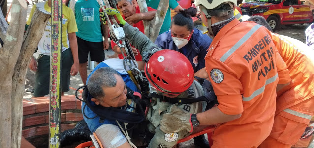 Homem é resgatado por bombeiros após cair em poço no Piauí - Foto: Divulgação