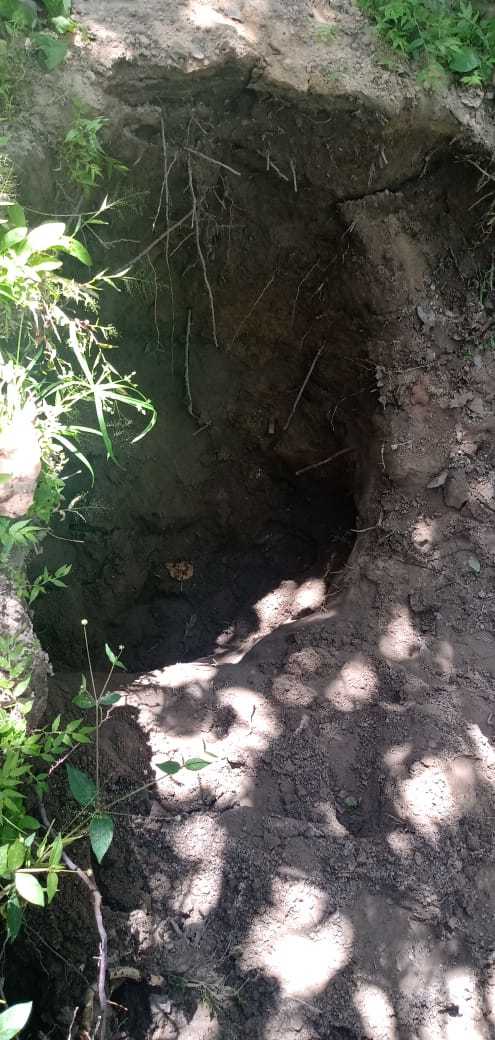Vítima foi soterrada após cair em buraco