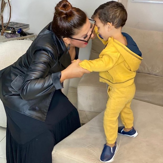 Mara Maravilha e o filho, Benjamim, que mudou a vida da apresentadora (Foto: Reprodução/Instagram)
