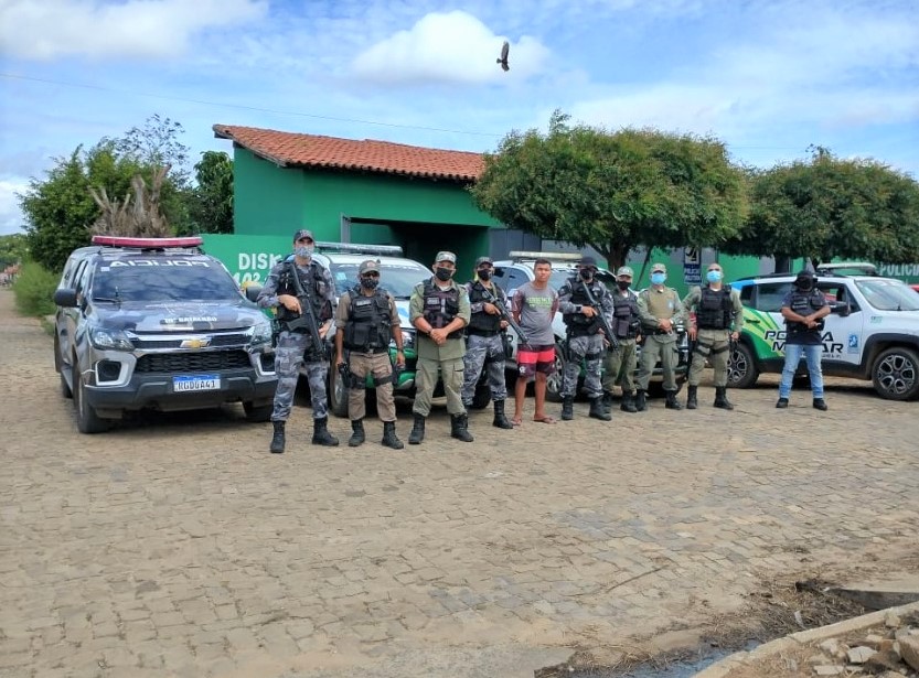 Polícia Militar intensificou rondas e realizou a prisão do acusado em São Gonçalo do Piauí - Foto: Divulgação