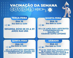 Saúde de Valença divulga calendário de vacinação contra a covid-19 e gripe