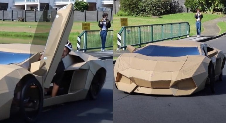 Jovem fabrica Lamborghini de papelão e vende por R$ 55 mil - meionorte.com