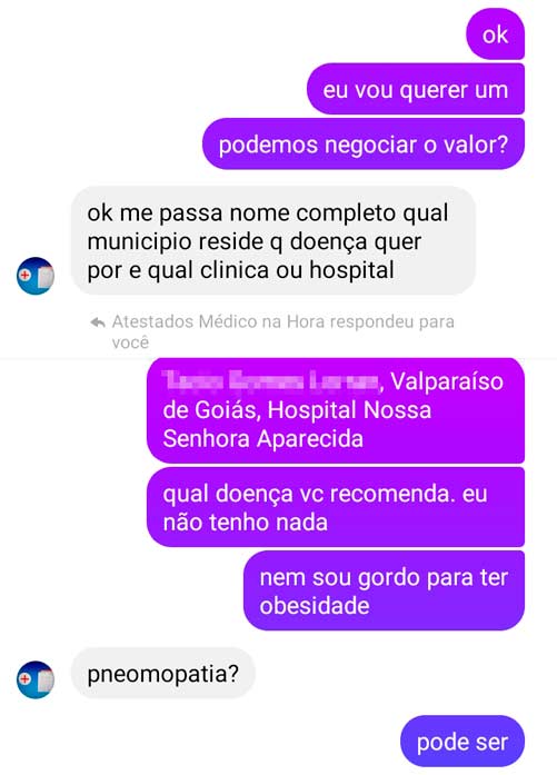 Laudo falso são vendidos na internet