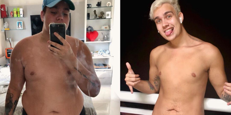 Filho de Solange Almeida, Rafa Almeida fala sobre perda de 75 kg