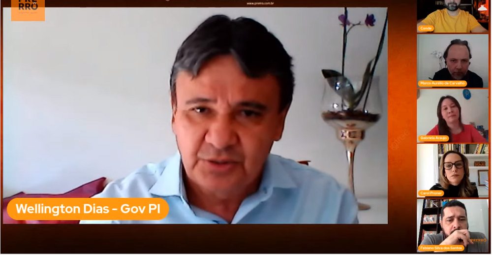 Governador do Piauí, Wellington Dias em live do  Grupo Perrogativas | FOTO: Reprodução