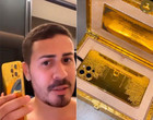 Carlinhos Maia mostra celular que ganhou de ouro: “vale mais de R$ 100 mil”