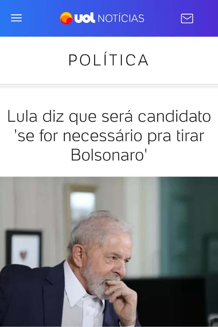 UOL frisou na questão política e na prospecção para 2022