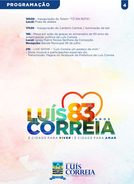 Programação comemorativa aos 83 anos de Luís Correia inicia neste sábado 17 - Imagem 5