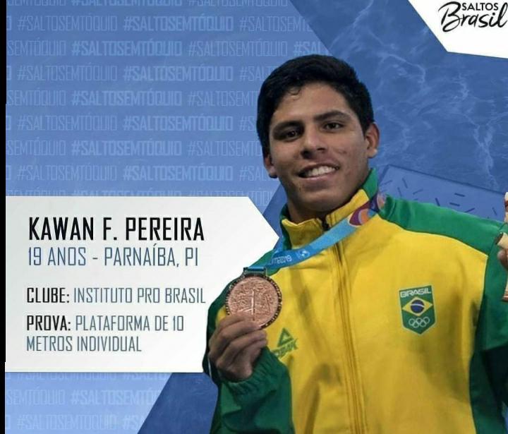 Kawan com a medalha de bronze nos Jogos Pan-Americanos de Lima em 2019(Washington Alves/ COB)