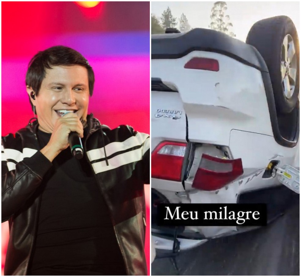 Cantor Giovani sofre acidente de carro em SP