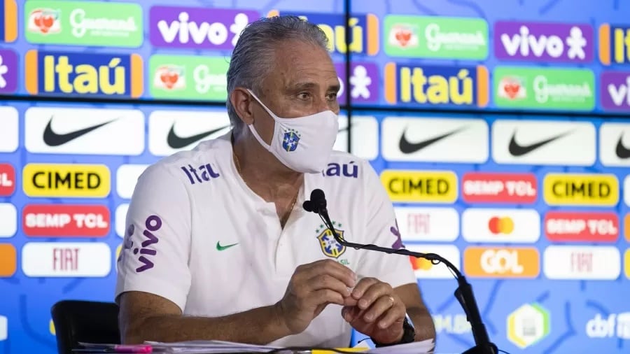 O técnico Tite fez nova convocação da seleção brasileira - Imagem: Lucas Figueiredo/CBF
