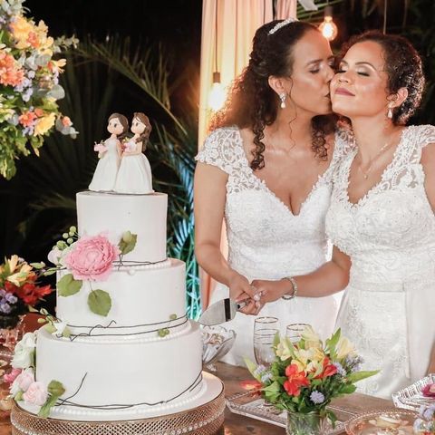 O casamento de a engenheira agrônoma Karinne Silva do Nascimento, 35, e a administradora Geysa Karla Alexandrina de Souza, 31.Foto: Acervo Pessoal