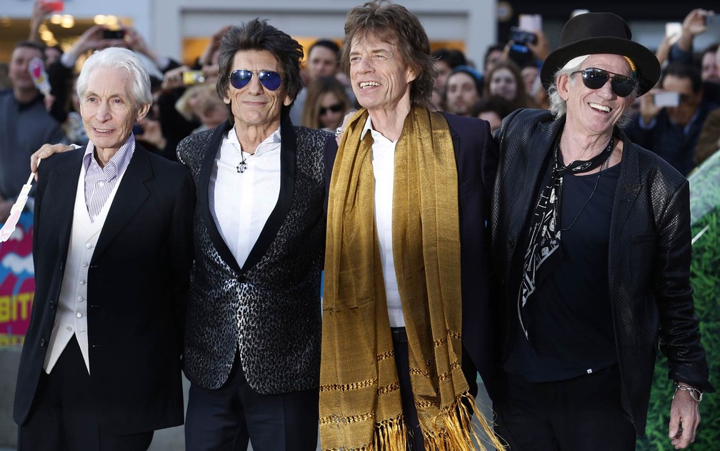 Charlie Watts (esquerda), Ronnie Wood, Mick Jagger E Keith Richards, do Rolling Stone  Foto: Luke MacGregor/Reuters 