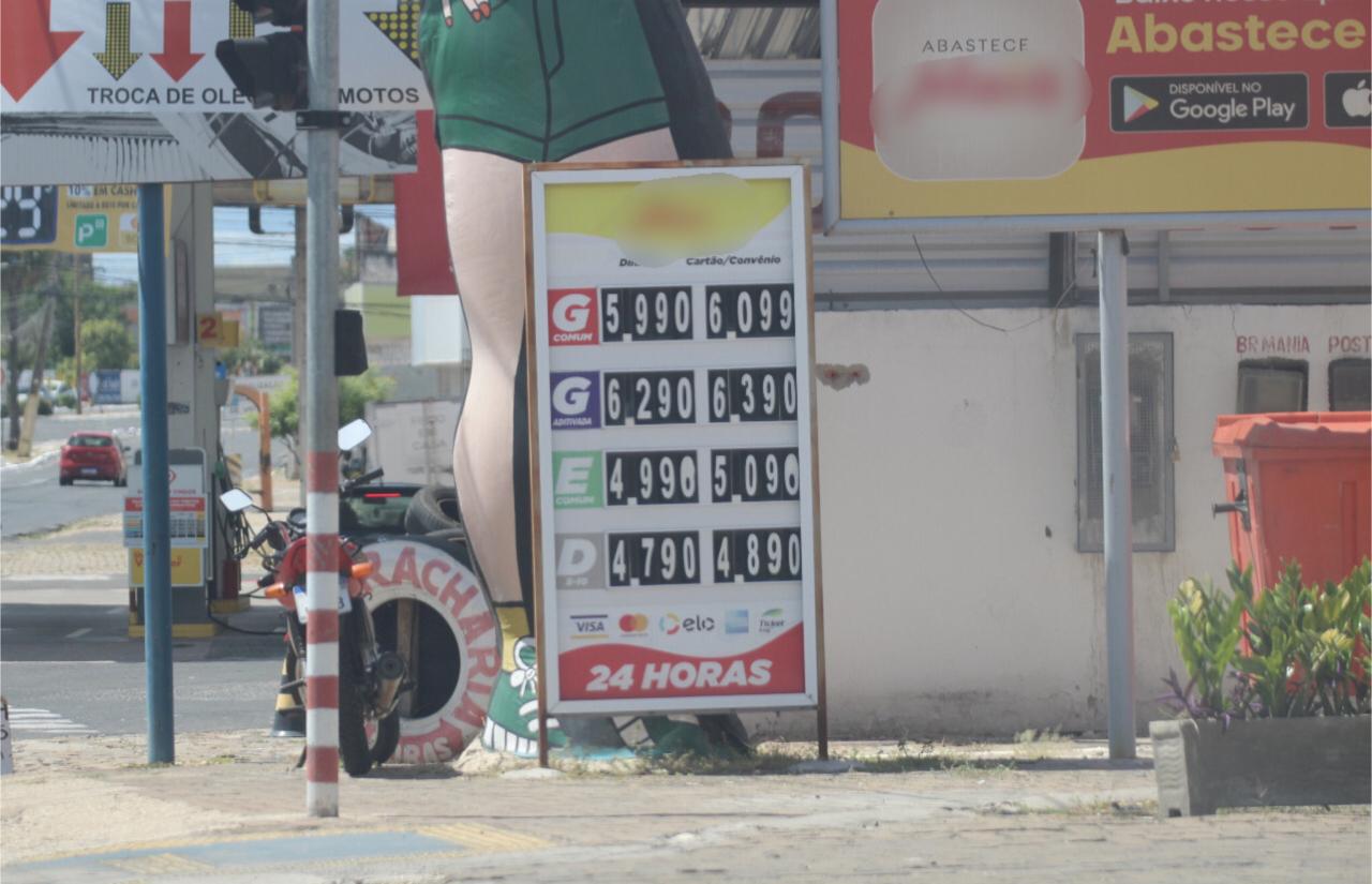 Preço do litro da gasolina comum no Piauí subiu e está R$ 6,999, segundo ANP - Foto: Raíssa Morais/JMN