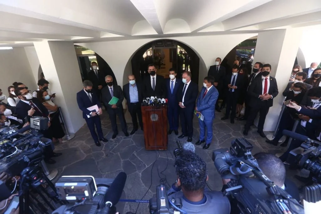"Não se negocia a democracia", diz Pacheco após reunião com governadores (Foto:Rafaela Felicciano/Metrópoles)