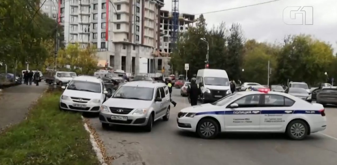 Atirador deixa mortos e feridos em campus universitário na Rússia - Imagem: Reprodução/G1
