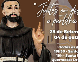 Festejo de São Francisco de Assis começa dia 25 de setembro