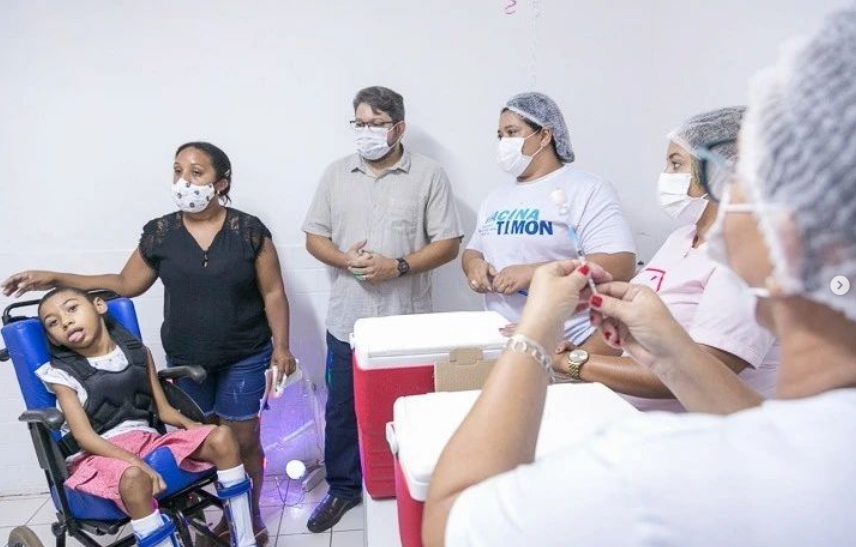 Vacinação de crianças contra Covid-19 começou pelas pessoas atendidas no Centro Integrado de Atendimento Educacional Maria do Carmo Neiva | FOTO: Divulgação