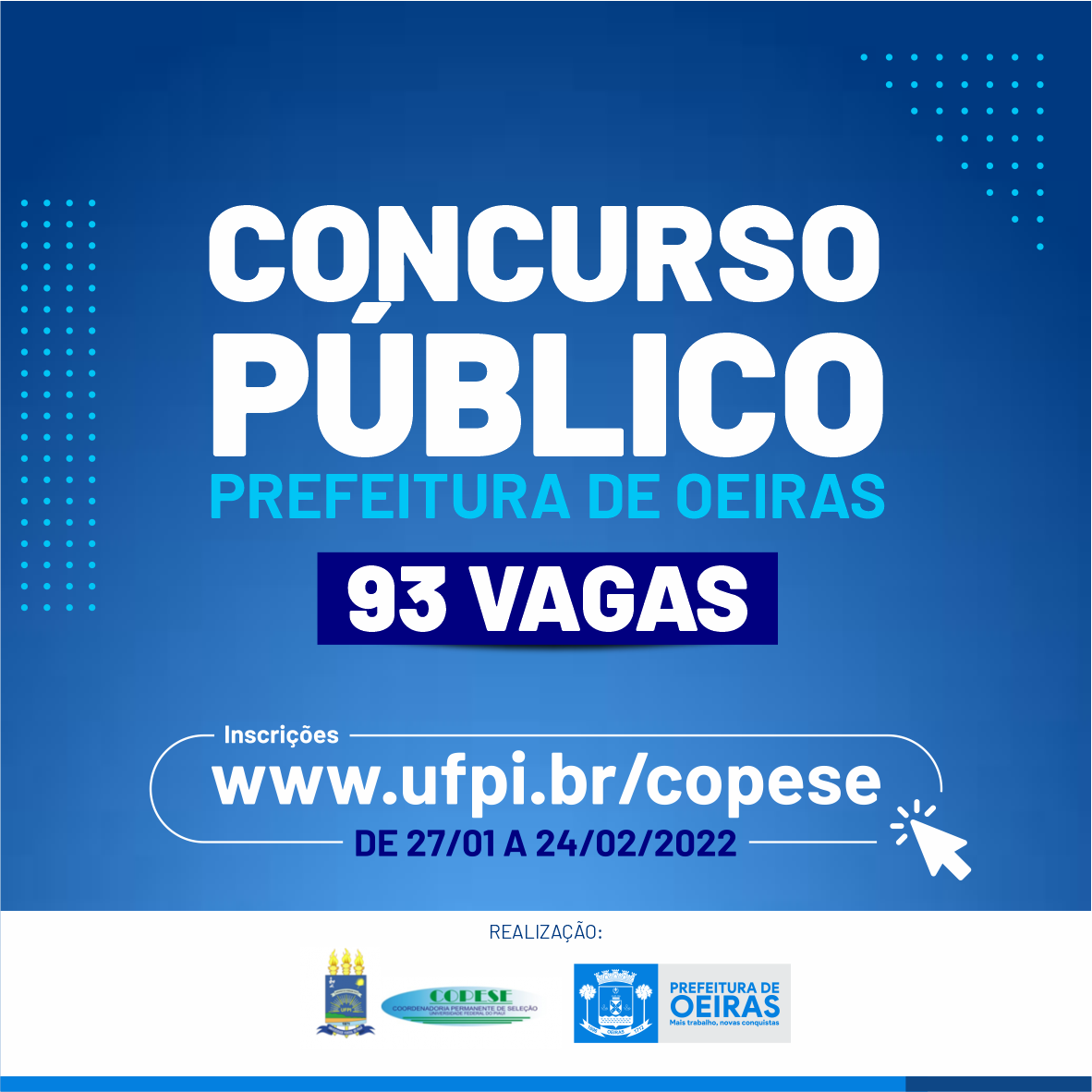 Prefeitura de Oeiras lança edital de concurso público com 93 vagas - Imagem 1