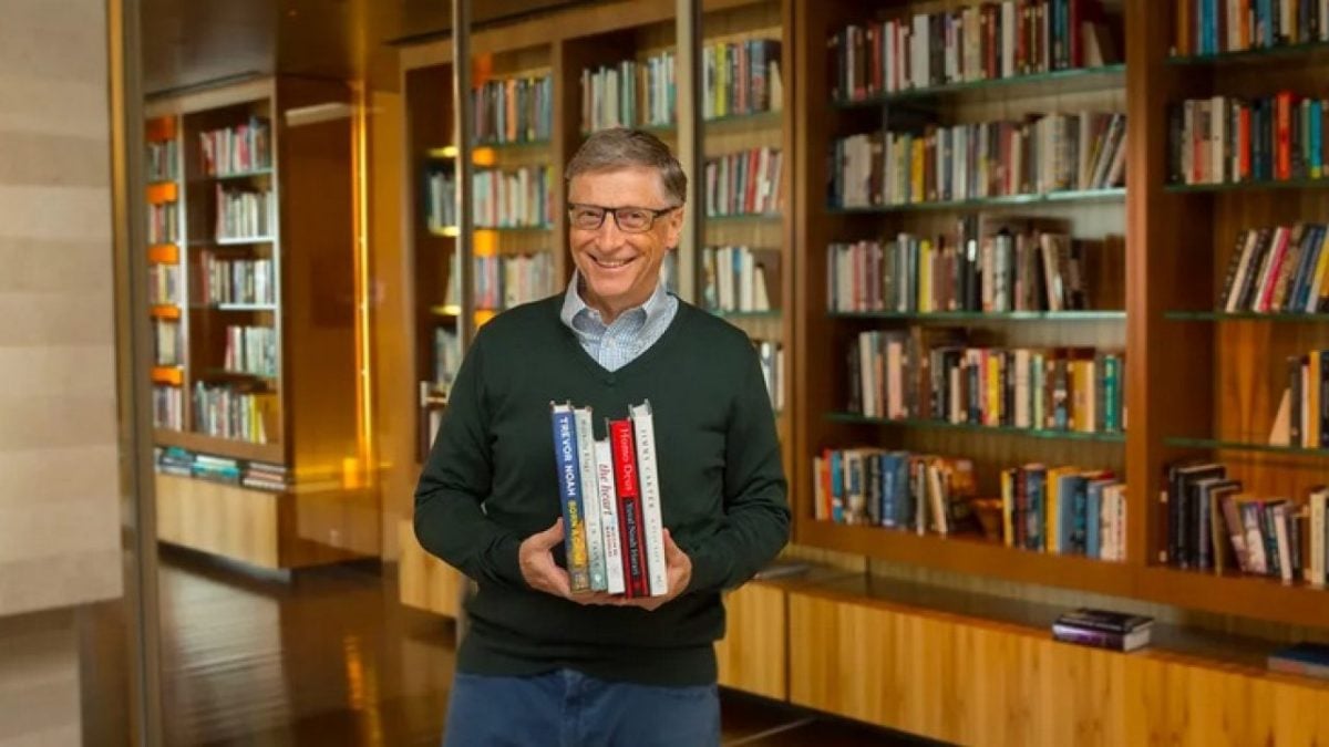 Bill Gates possui sua própria biblioteca pessoal (Foto: Divulgação)
