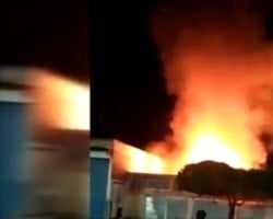 Incêndio de grandes proporções destrói comércio na cidade de Cocal