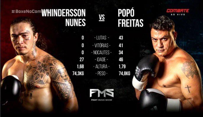 Whindersson Nunes e Popó se enfrentaram no Fight Music ShowWhindersson Nunes e Popó se enfrentaram no Fight Music Show
