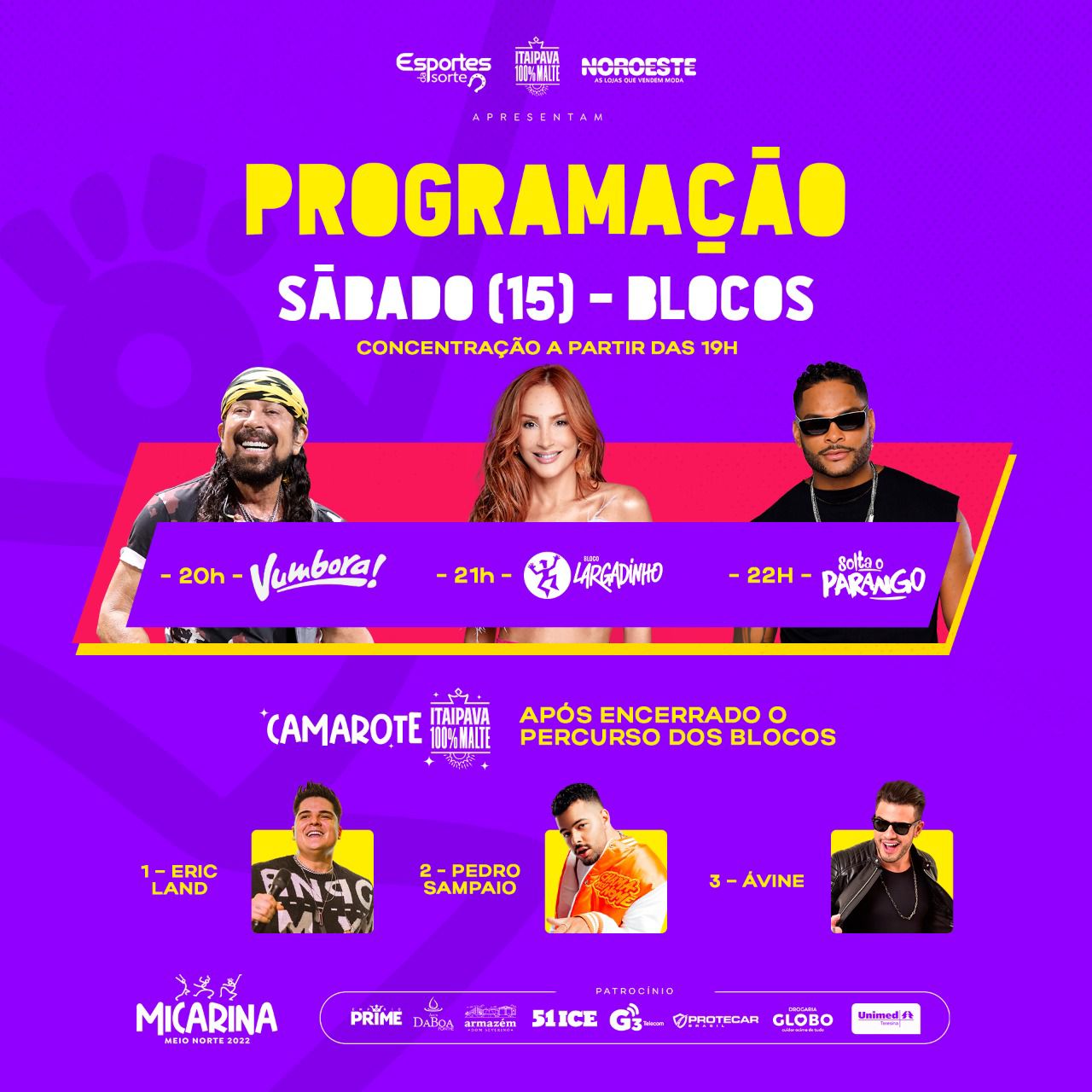 Programação do segundo dia de Micarina Meio Norte