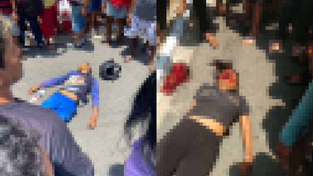 Mulher, vítima de bala perdida, e suspeito morrem em assalto em Parnaíba (Foto: Reprodução/ WhatsApp)