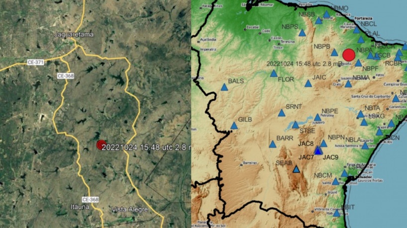 Tremor de terra foi sentido em pelo menos três municípios cearenses | FOTO: Reprodução