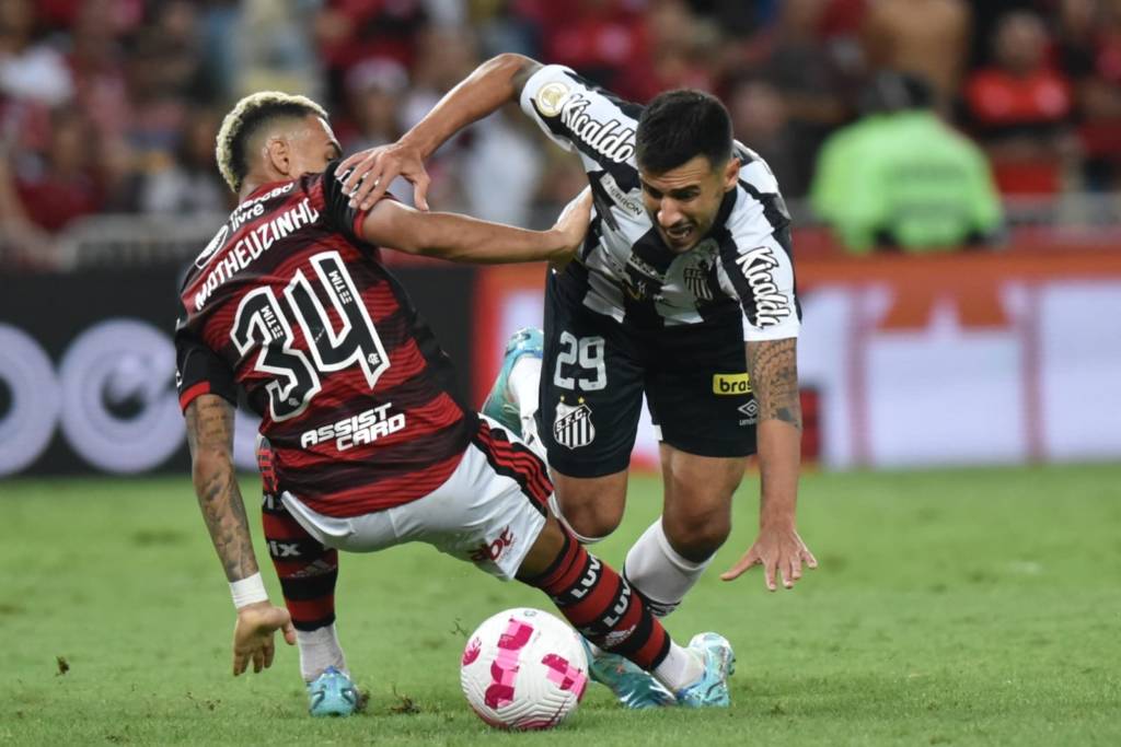 Flamengo vence o Santos antes de disputar a final da Libertadores neste sábado Foto: Divulgação