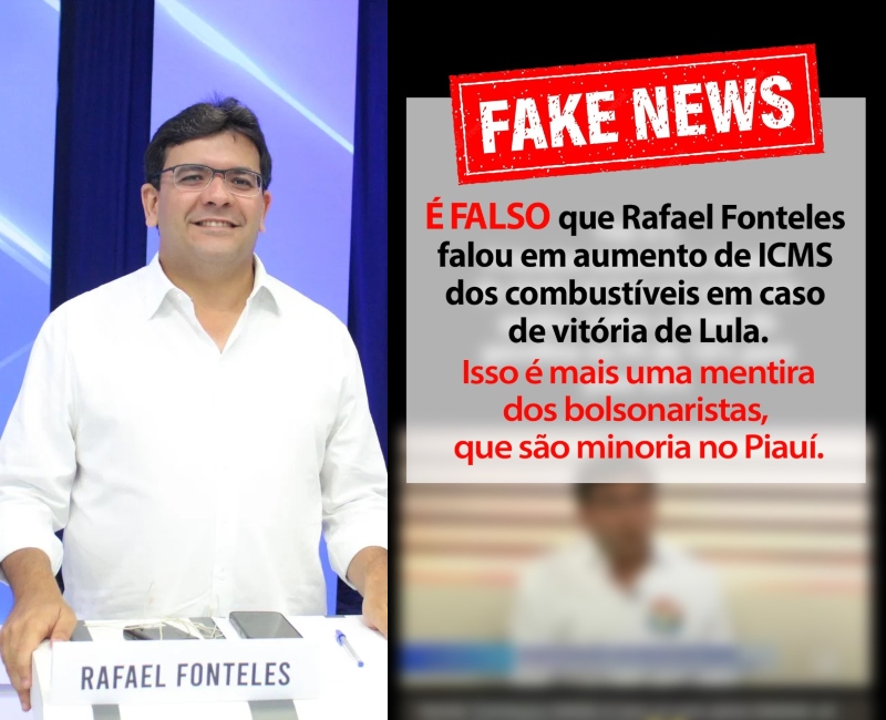 Rafael Fonteles desmente informação falsa (Foto: Raissa Morais/Reprodução)