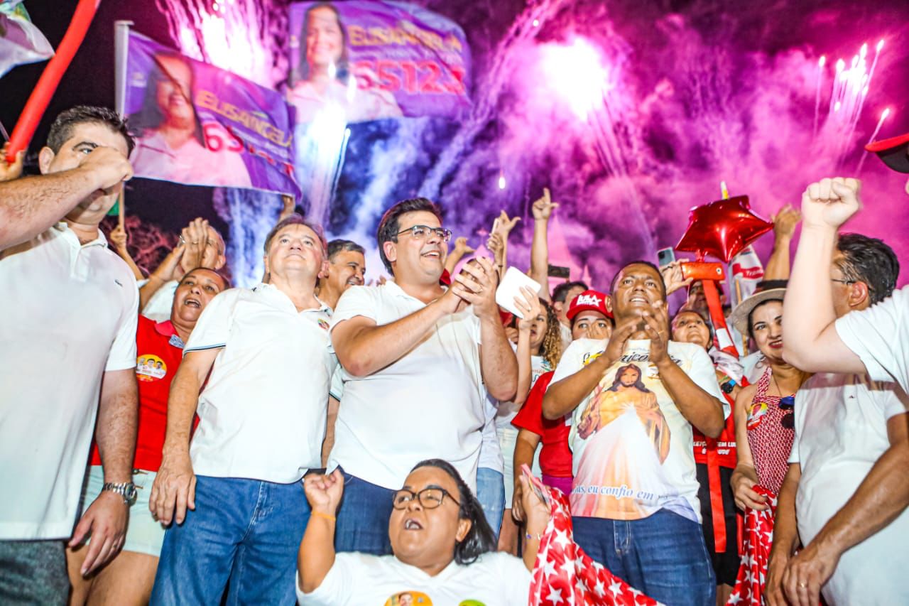Rafael Fonteles em ato durante a campanha em Teresina (Foto: Divulgação)