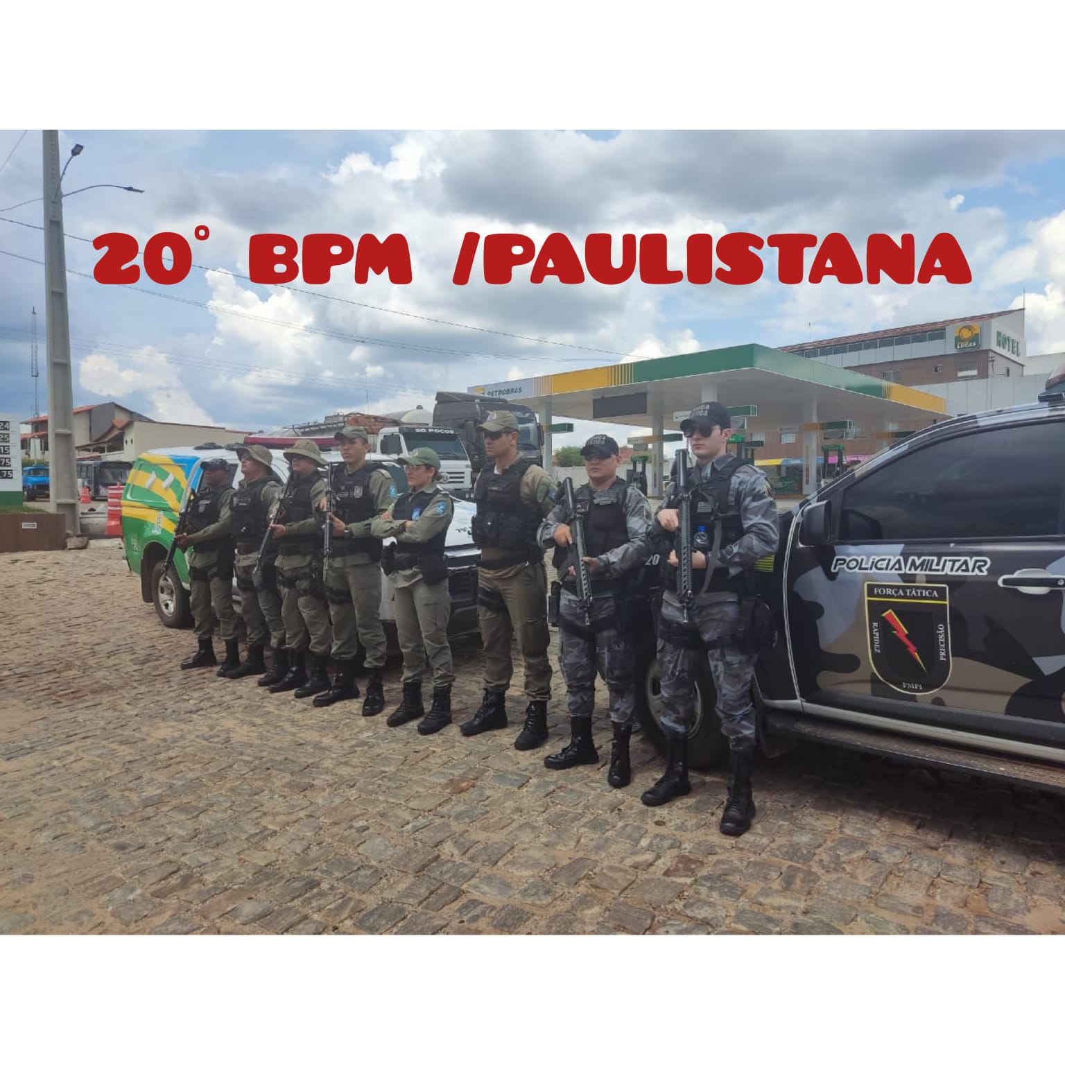 Equipe do 20º Batalhão da Polícia Militar de Paulistana - Foto: Reprodução