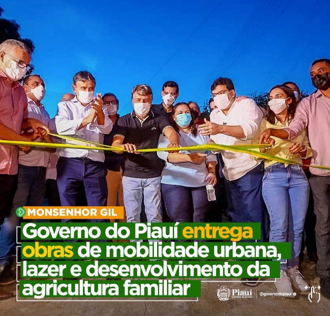 Gov. Wellington Dias e prefeito João Luiz inauguram obras em Monsenhor Gil - Imagem 1