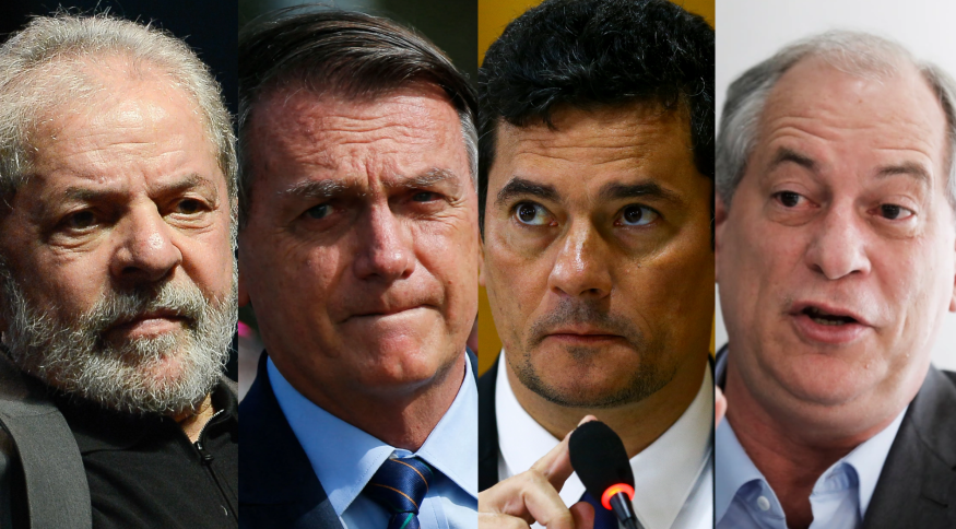  Ipespe: Lula tem 43% e Bolsonaro 25%; Moro e Ciro empatam com 8% Montagem por CNN Brasil 